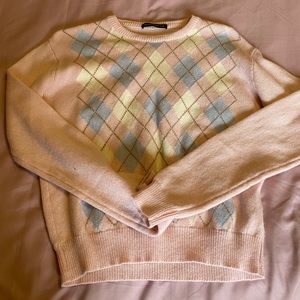 Brandy Melville Argyle Sweater